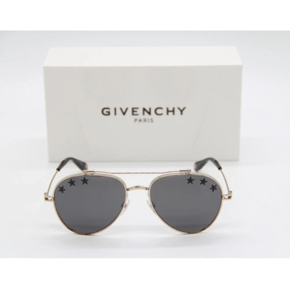 NEW GIVENCHY AVIATOR SUNGLASSES GV7057/STARS J5G GOLD AVIATOR GIVENCHY GV 7057/S - Picture 1 of 15